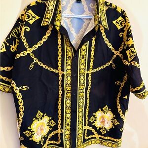 Stylish Black and Gold Men's Shirt